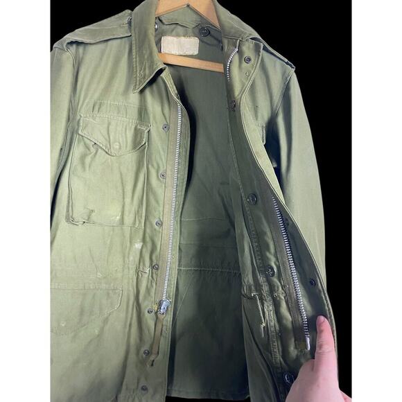 Vintage US Army Field Jacket M51 1958 Vietnam Size XS Oversized Vintage Green - Picture 9 of 16